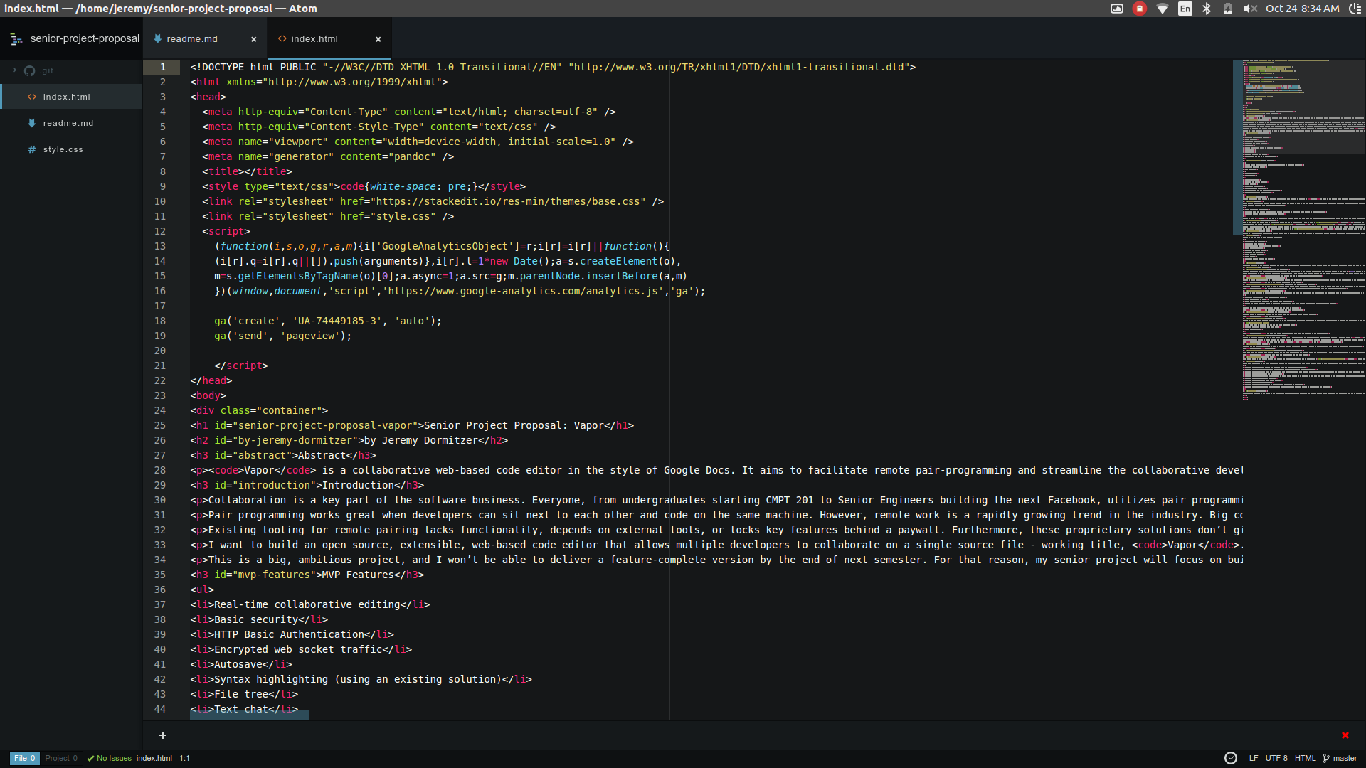 Atom text editor screenshot